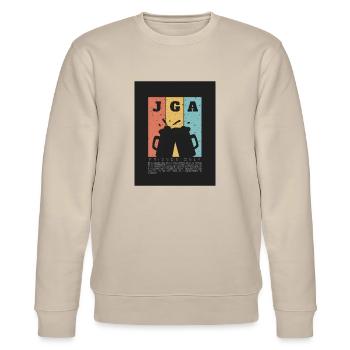 JGA friends only - Stanley/Stella Unisex Bio-Sweatshirt CHANGER  - Beige - Vorne - Nik (191cm) & Marisol (170cm)