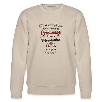 Princesse Présentatrice - Sweat bio CHANGER Stanley/Stella Unisexe - beige - Devant - Nik (191cm) & Marisol (170cm)