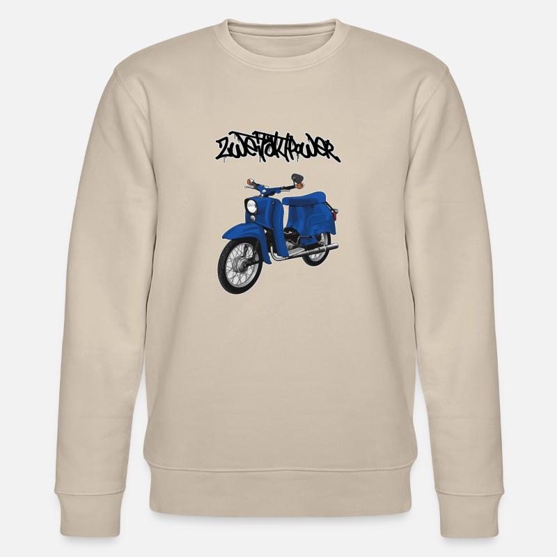 Schwalbe (blau) // Illustration - Stanley/Stella Unisex Bio-Sweatshirt CHANGER  - Beige