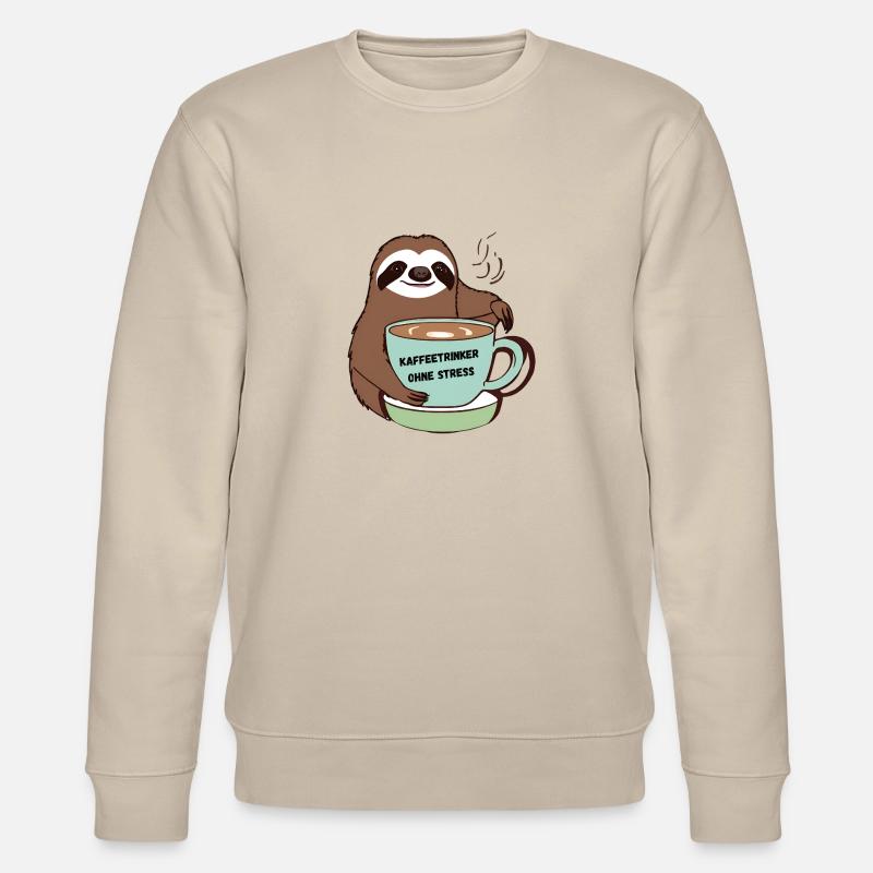 Kaffetrinker ohne Stress - Stanley/Stella Unisex Bio-Sweatshirt CHANGER  - Beige