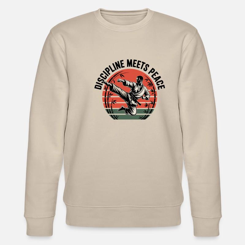 Discipline Meets Peace - Stanley/Stella Unisex Bio-Sweatshirt CHANGER  - Beige