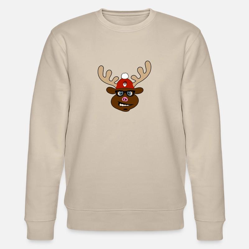 Horst - the crazy moose! - Stanley/Stella CHANGER Unisex Organic Sweatshirt - beige