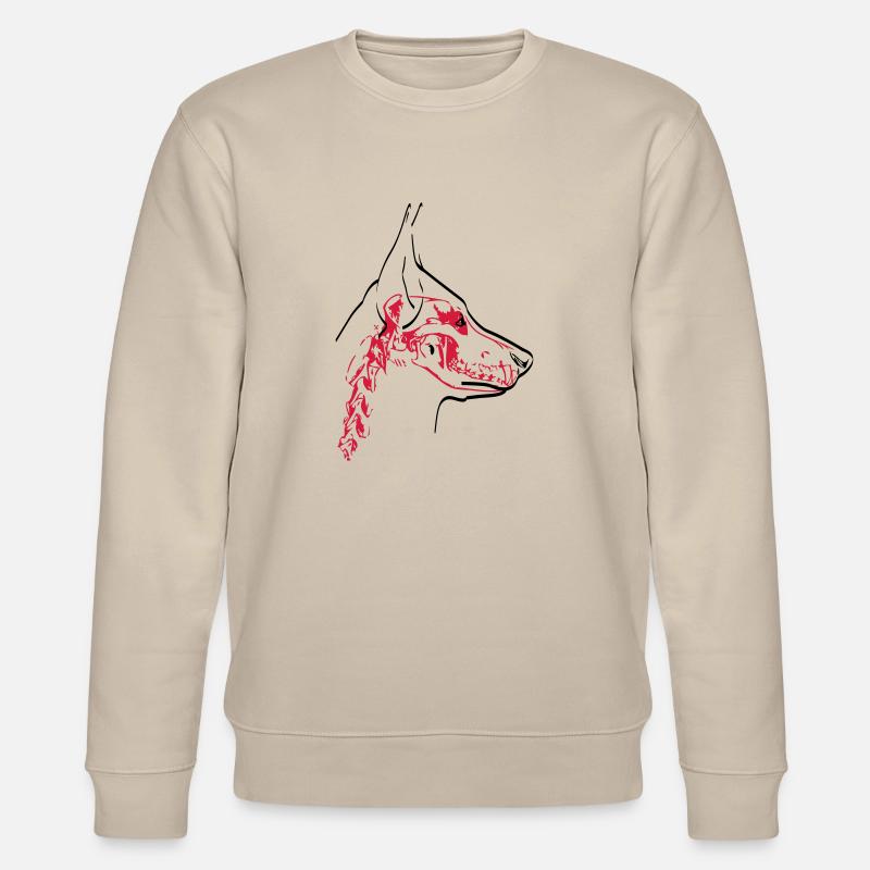Hunde Skull - Stanley/Stella Unisex Bio-Sweatshirt CHANGER - Beige
