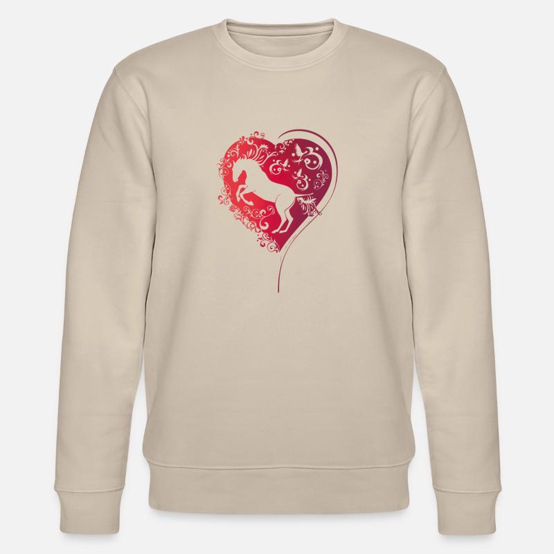 pferdeherz_ornament - Stanley/Stella Unisex Bio-Sweatshirt CHANGER  - Beige