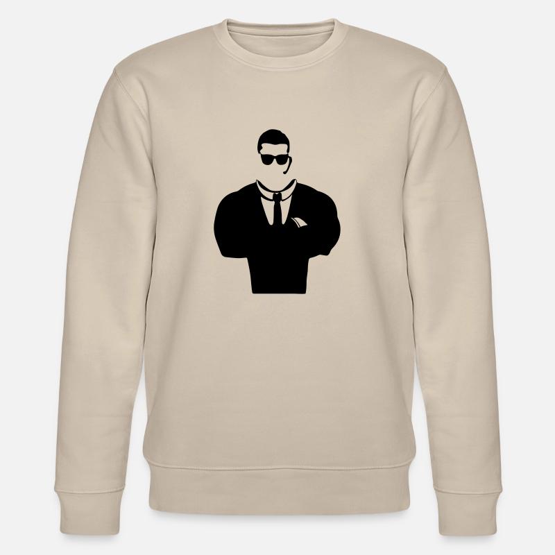 Security Guard Silhouette - Stanley/Stella Unisex Bio-Sweatshirt CHANGER  - Beige