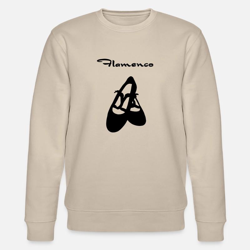 Flamencoschuhe mit Text - Stanley/Stella Unisex Bio-Sweatshirt CHANGER  - Beige