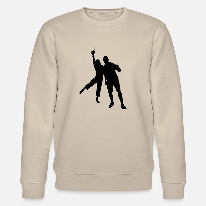 couple silhouette design - Stanley/Stella Unisex Bio-Sweatshirt CHANGER  - Beige