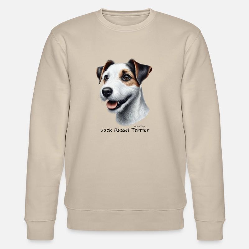 Jack Russel Terrier 003 - Stanley/Stella Unisex Bio-Sweatshirt CHANGER  - Beige