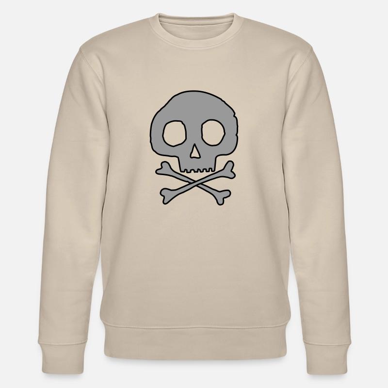 Schädel und Knochen - Stanley/Stella Unisex Bio-Sweatshirt CHANGER  - Beige
