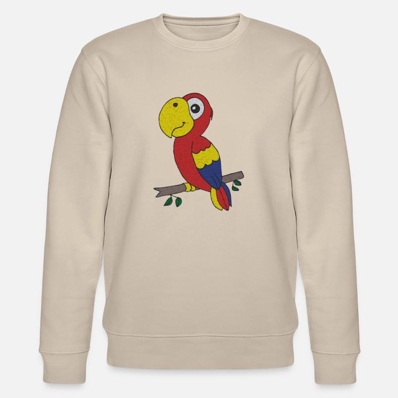 papagei stoffgewebe - Stanley/Stella Unisex Bio-Sweatshirt CHANGER  - Beige