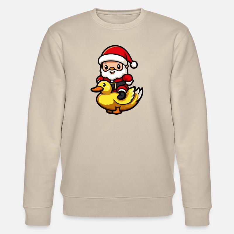 Ente Weihnachtsmann - Stanley/Stella Unisex Bio-Sweatshirt CHANGER  - Beige