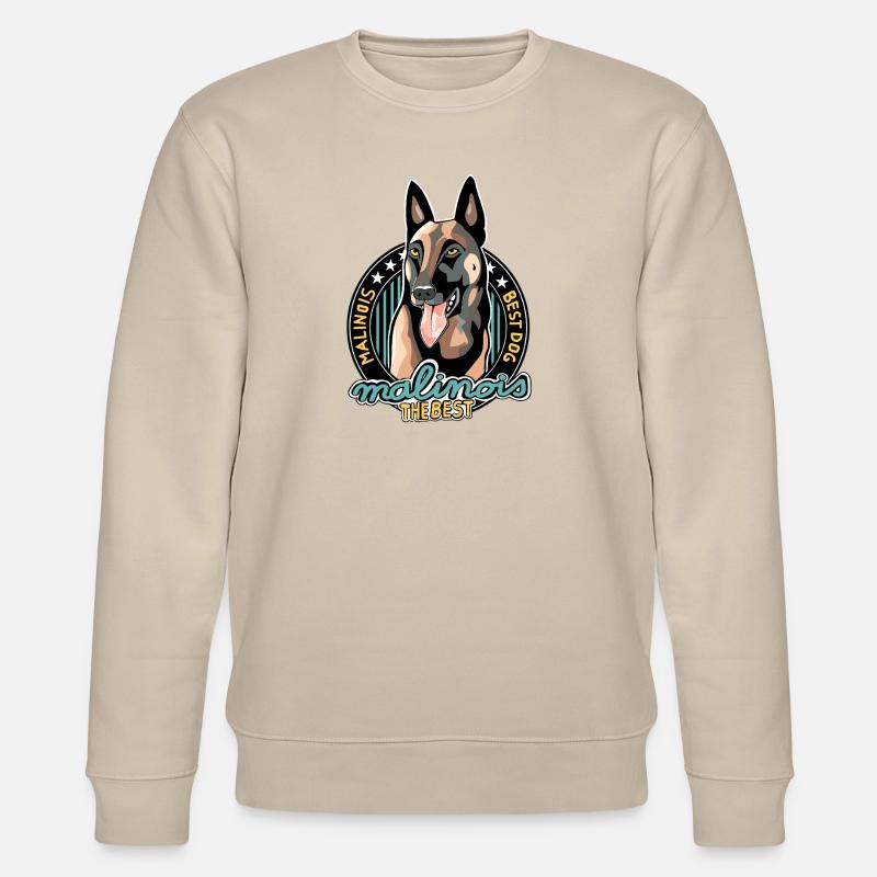 Der beste Malinois - Stanley/Stella Unisex Bio-Sweatshirt CHANGER  - Beige
