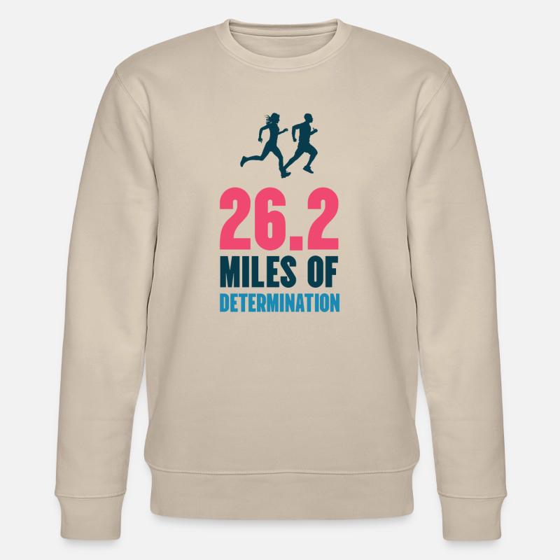 Marathon - 26,2 miles de détermination - Sweat bio CHANGER Stanley/Stella Unisexe - beige