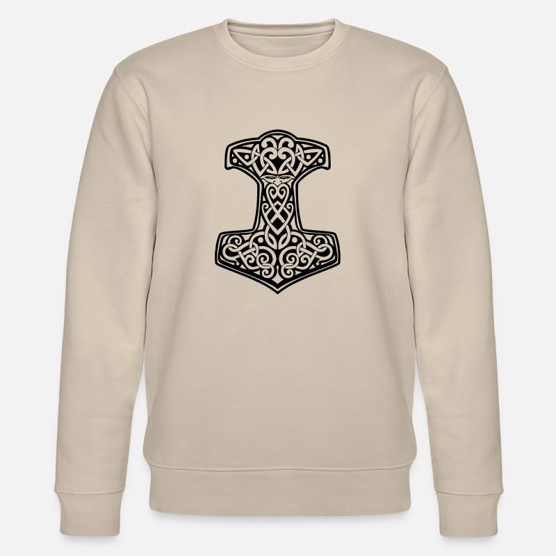Mjoelnir 02 - Thorshammer - Stanley/Stella Unisex Bio-Sweatshirt CHANGER  - Beige