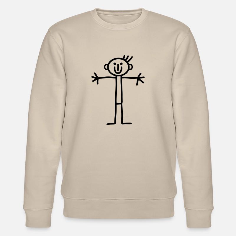 Strichmännchen offenene Arme - Stanley/Stella Unisex Bio-Sweatshirt CHANGER  - Beige