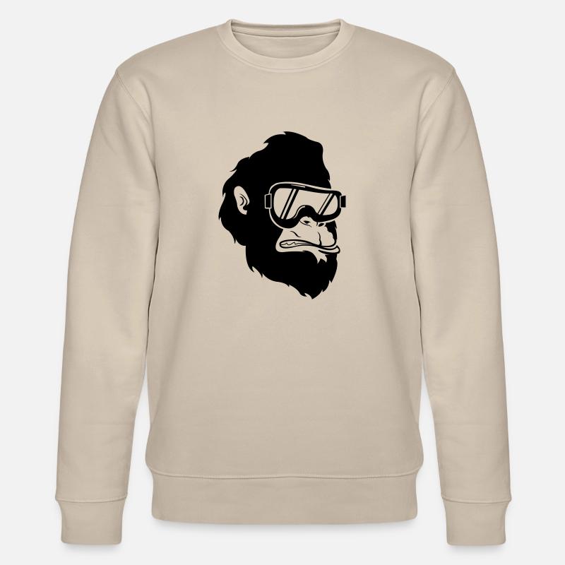 ski_gorilla_001 - Stanley/Stella Unisex Bio-Sweatshirt CHANGER  - Beige