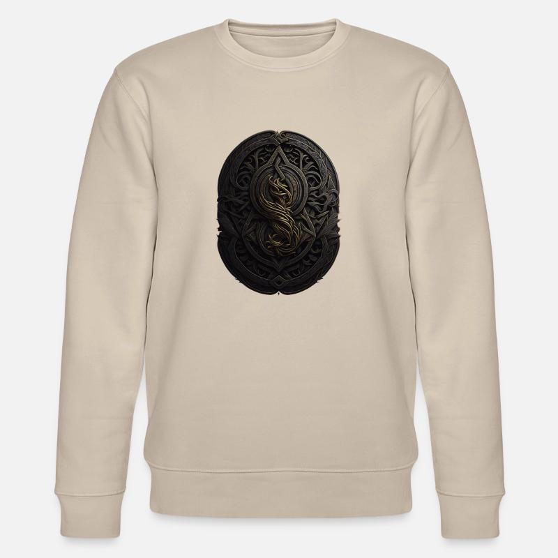 Maya Schwarz-Gold-Monogramm - Stanley/Stella Unisex Bio-Sweatshirt CHANGER  - Beige