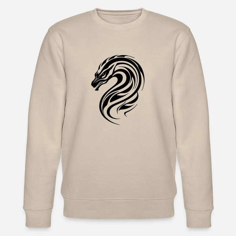 Drachenkopf Tribal - Stanley/Stella Unisex Bio-Sweatshirt CHANGER  - Beige