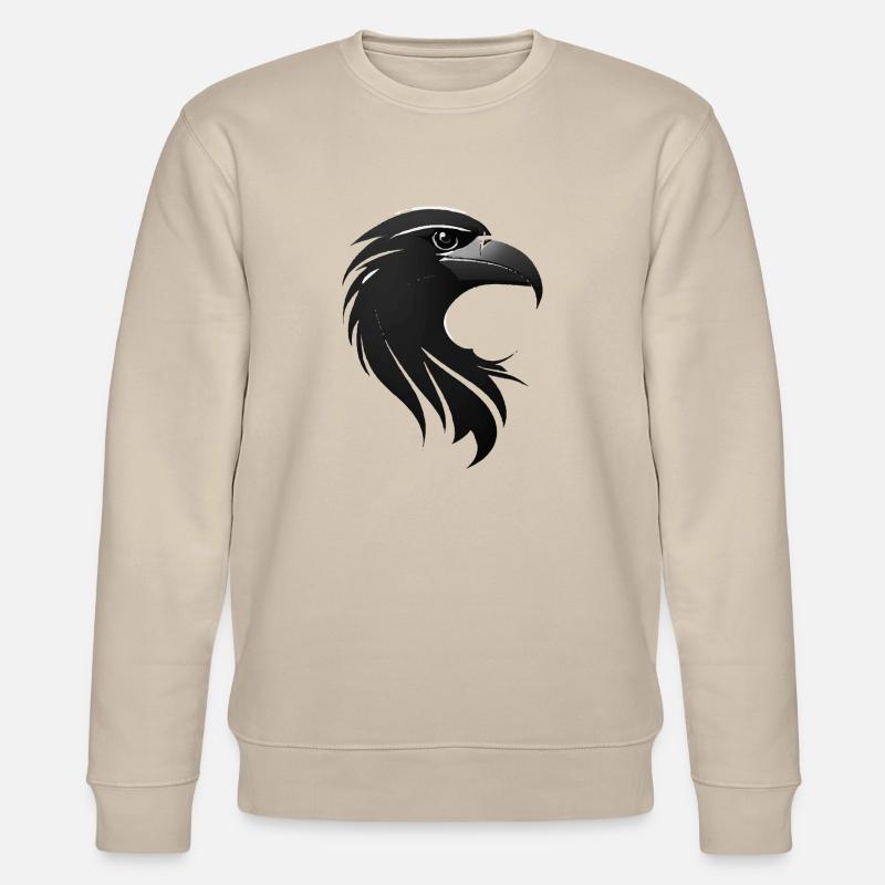 Adler Greifvogel Kopf - Stanley/Stella Unisex Bio-Sweatshirt CHANGER  - Beige
