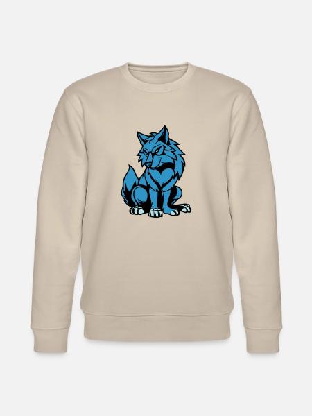wolf comic tier - Stanley/Stella Unisex Bio-Sweatshirt CHANGER - Beige