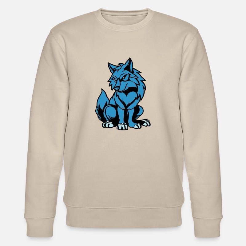 wolf comic tier - Stanley/Stella Unisex Bio-Sweatshirt CHANGER  - Beige