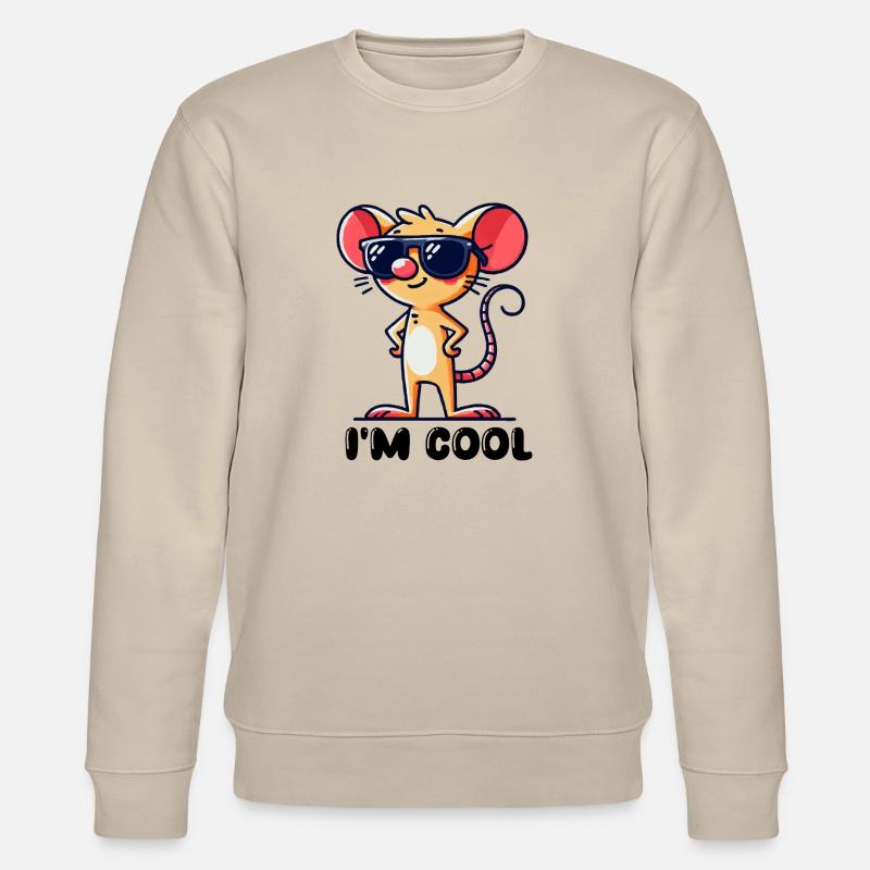 maus cool - Stanley/Stella Unisex Bio-Sweatshirt CHANGER  - Beige