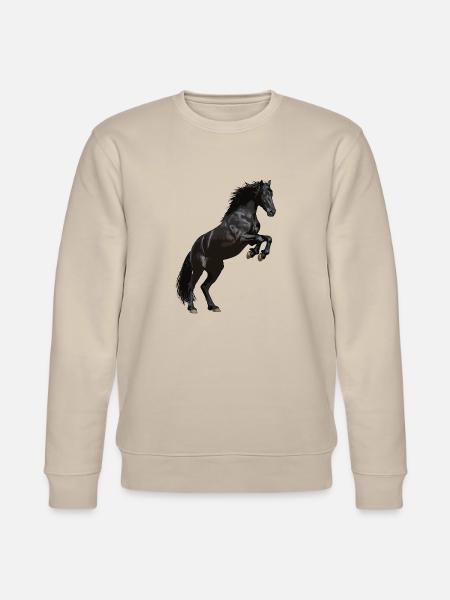 Fries paard steigerend - Stanley/Stella Uniseks bio-sweatshirt CHANGER  - beige