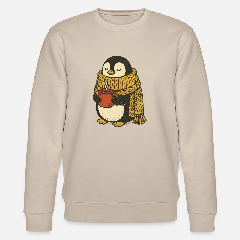 Gemütliche Pinguin-Vibes - Stanley/Stella Unisex Bio-Sweatshirt CHANGER  - Beige