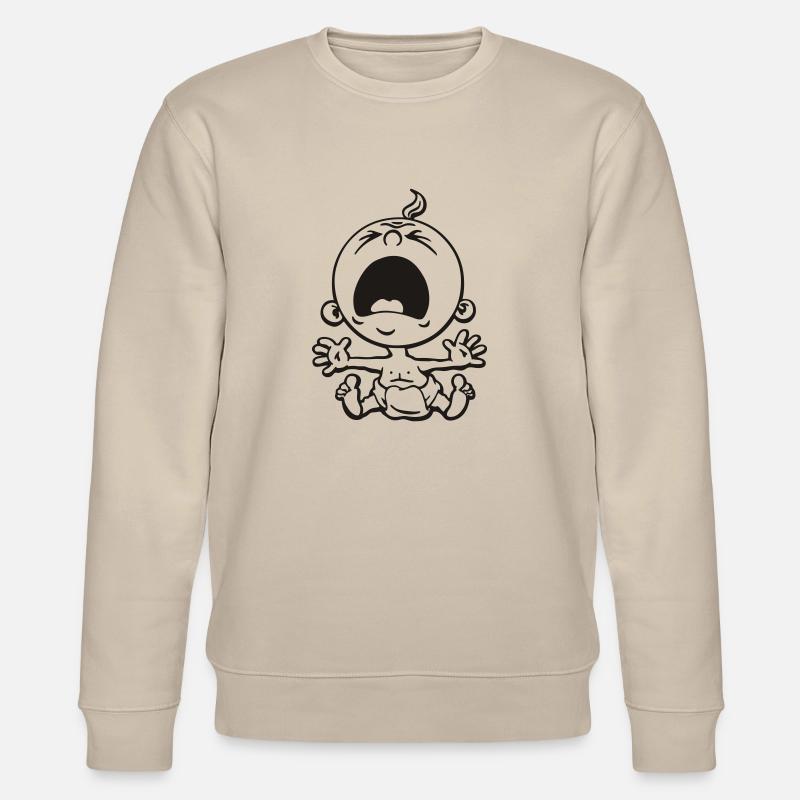Le bébé pleure. - Sweat bio CHANGER Stanley/Stella Unisexe - beige