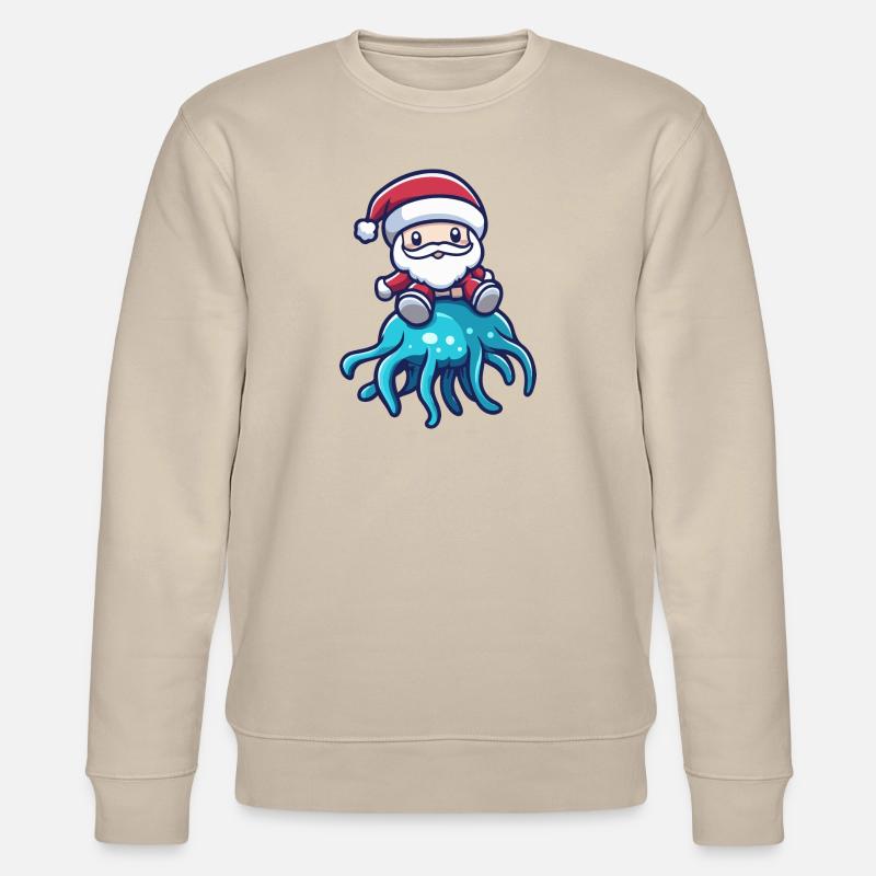 Méduse Père Noël - Sweat bio CHANGER Stanley/Stella Unisexe - beige