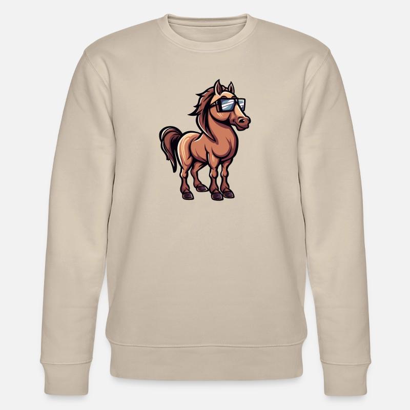 Pferd Tier - Stanley/Stella Unisex Bio-Sweatshirt CHANGER  - Beige