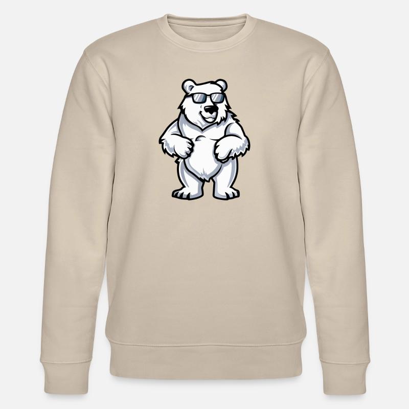 Eisbär Tier - Stanley/Stella Unisex Bio-Sweatshirt CHANGER  - Beige