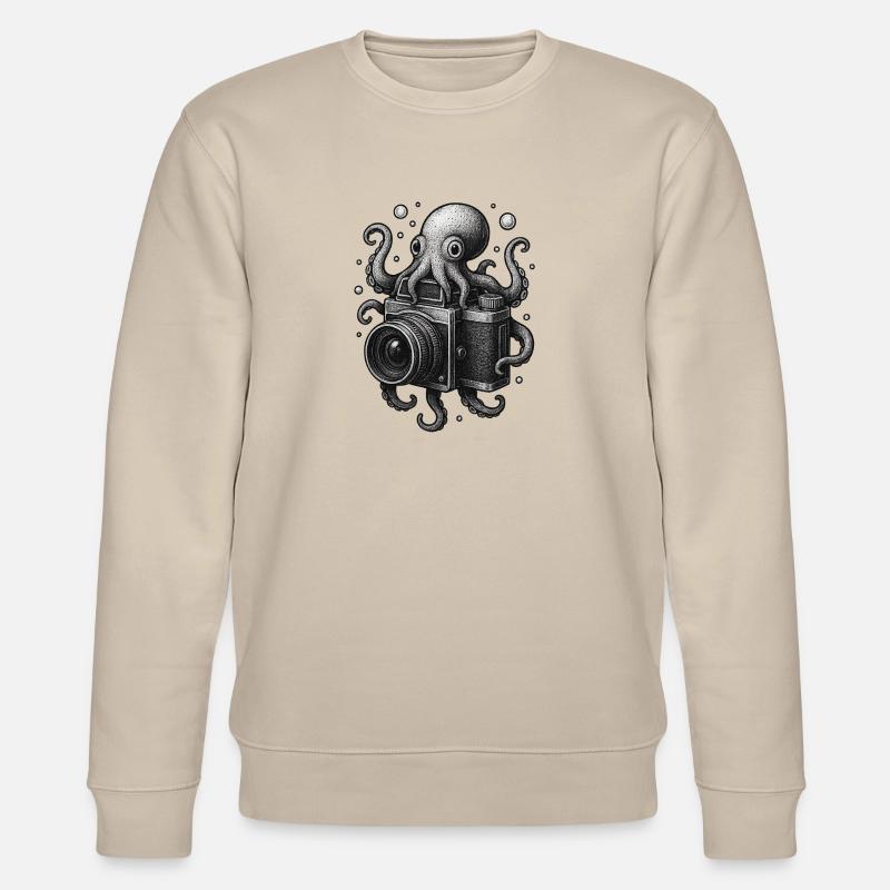 Octopus Camera - Sweat bio CHANGER Stanley/Stella Unisexe - beige