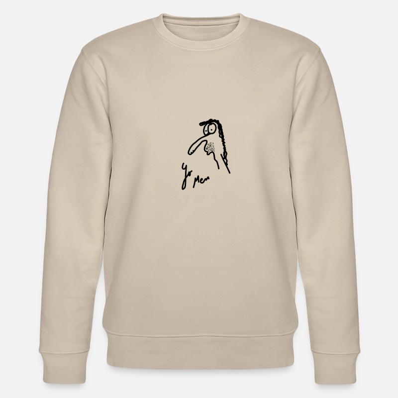 Textile d'art: Esquisse d'un chômeur - Sweat bio CHANGER Stanley/Stella Unisexe - beige