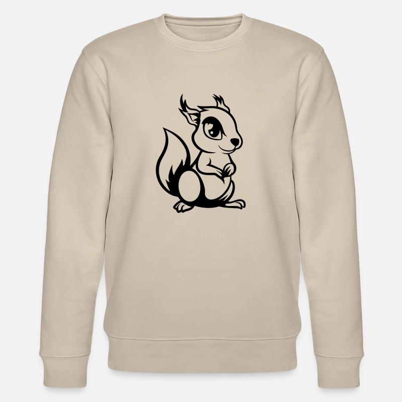 Squirrel Comic - Stanley/Stella CHANGER Unisex Organic Sweatshirt - beige