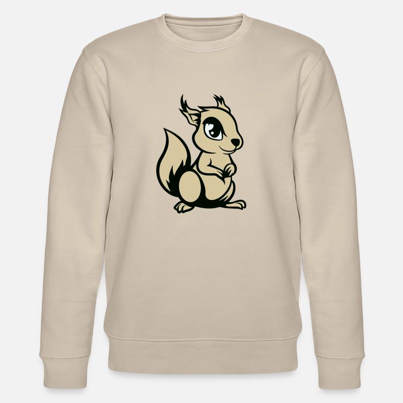 eichhörnchen comic tier - Stanley/Stella Unisex Bio-Sweatshirt CHANGER  - Beige