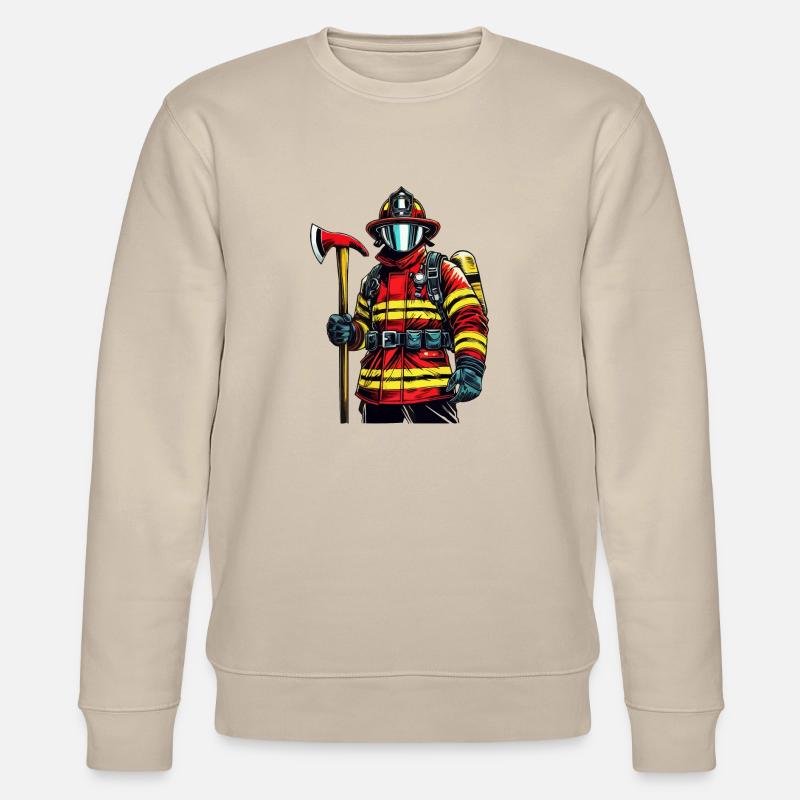 Firefighter - Stanley/Stella Unisex Bio-Sweatshirt CHANGER  - Beige