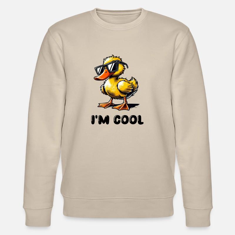 Duck Comic Cool - Stanley/Stella CHANGER Unisex Organic Sweatshirt - beige