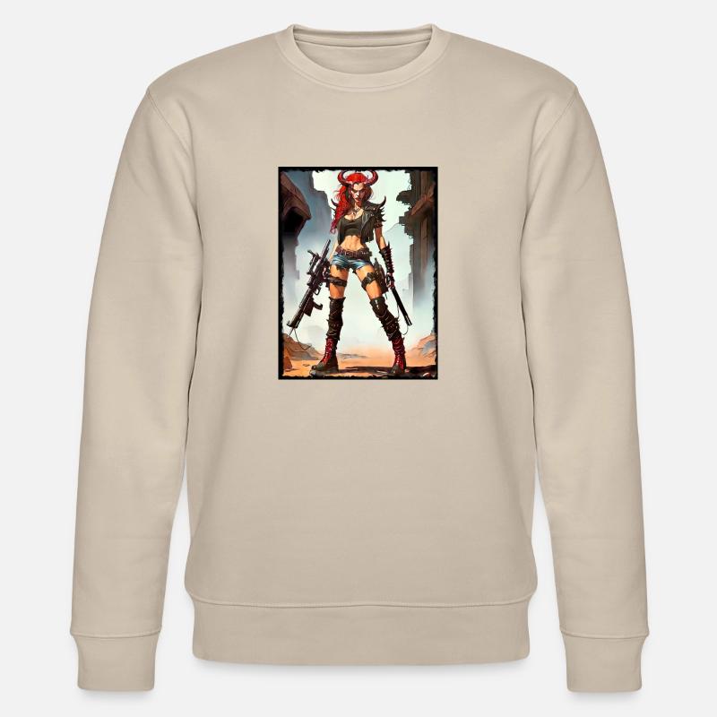 Femmes des Badlands #1 - Sweat bio CHANGER Stanley/Stella Unisexe - beige