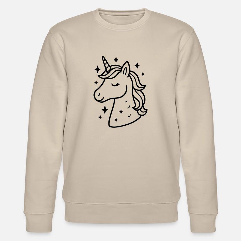 Das verzauberte Einhorn - Stanley/Stella Unisex Bio-Sweatshirt CHANGER - Beige