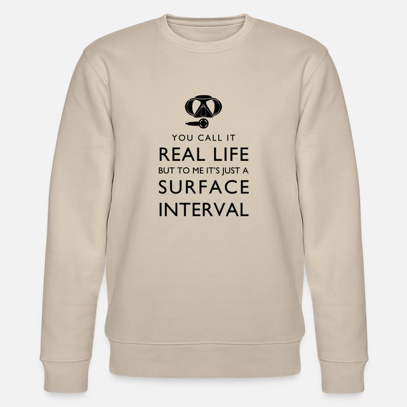 Real life vs surface interval - Stanley/Stella Unisex Bio-Sweatshirt CHANGER  - Beige