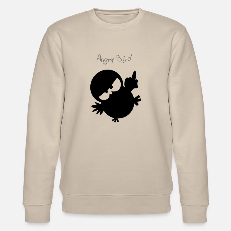 Eine Eule // Angry Bird - Stanley/Stella Unisex Bio-Sweatshirt CHANGER  - Beige