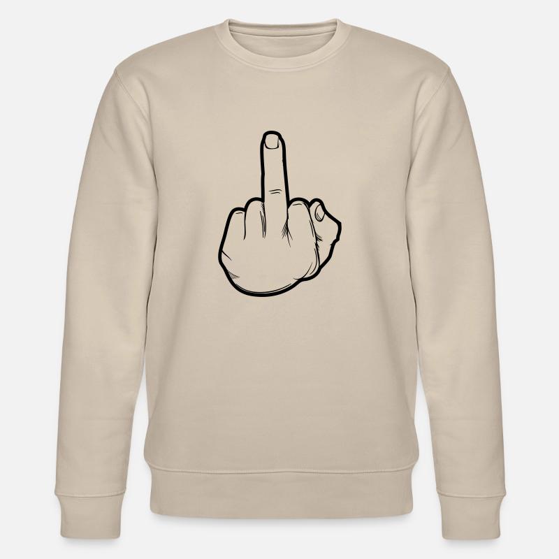Doigt d’honneur de la main - Sweat bio CHANGER Stanley/Stella Unisexe - beige