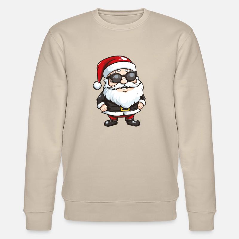 Weihnachtsmann Sonnenbrille - Stanley/Stella Unisex Bio-Sweatshirt CHANGER - Beige