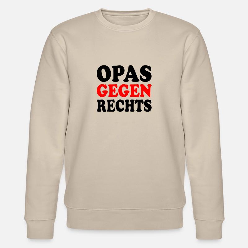 Opas gegen rechts - Stanley/Stella Unisex Bio-Sweatshirt CHANGER  - Beige