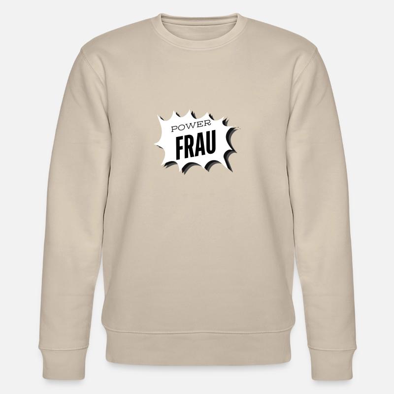 Power Frau - Stanley/Stella Unisex Bio-Sweatshirt CHANGER  - Beige