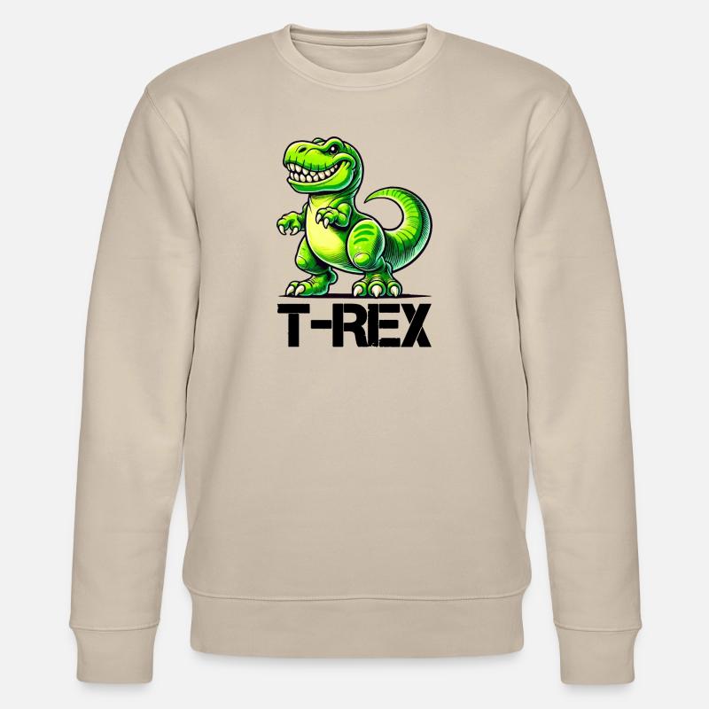 Dinosaurier T-Rex - Stanley/Stella Unisex Bio-Sweatshirt CHANGER  - Beige