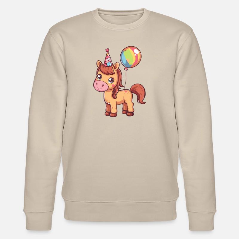Cheval Anniversaire Bébé - Sweat bio CHANGER Stanley/Stella Unisexe - beige