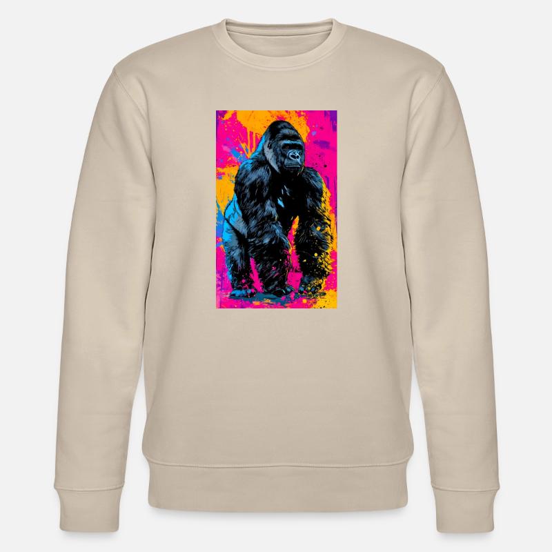 Gorilla - Stanley/Stella Unisex Bio-Sweatshirt CHANGER  - Beige