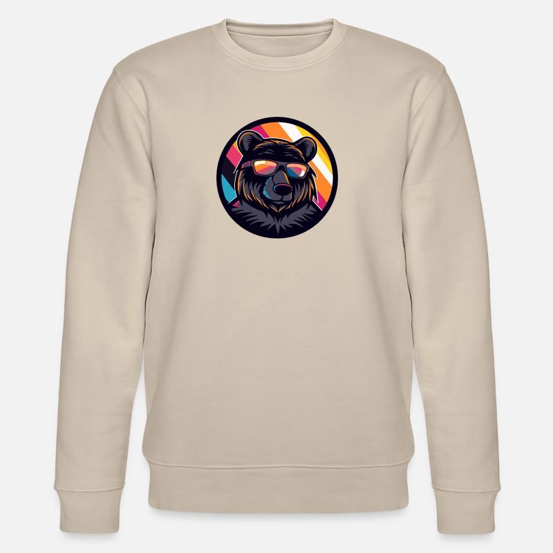 Bear Comic Cool Summer - Stanley/Stella CHANGER Unisex Organic Sweatshirt - beige